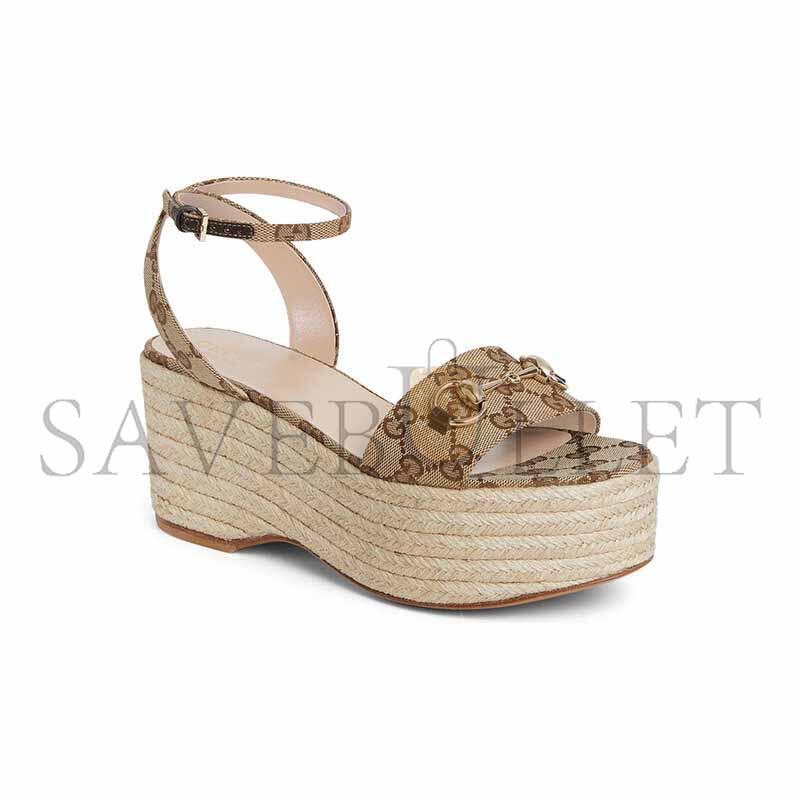 Gvc*1 lady horsebit gg platform espadrille sandals 816692